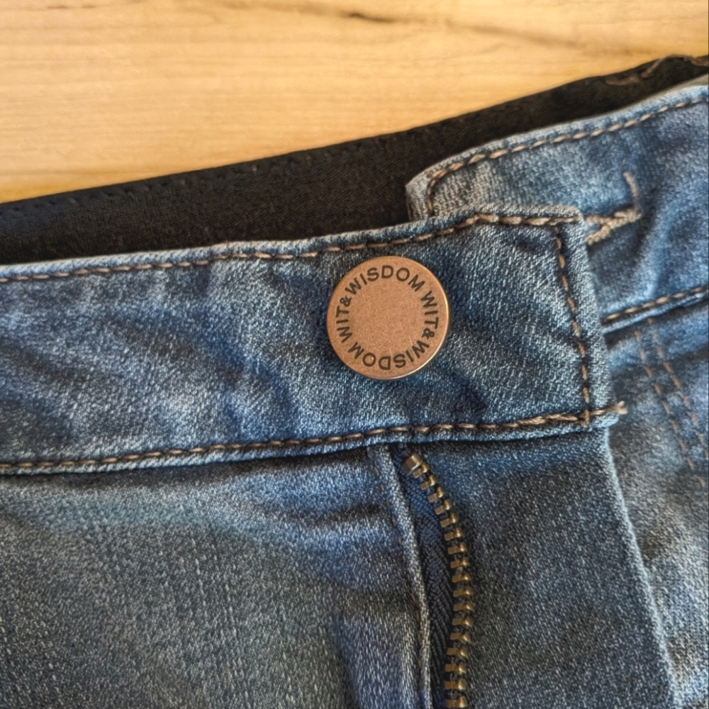 Wit & Wisdom High Rise Boot Cut Blue Jeans